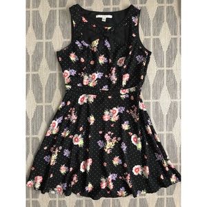 LC Lauren Conrad Dress with Floral Polka Dot Print